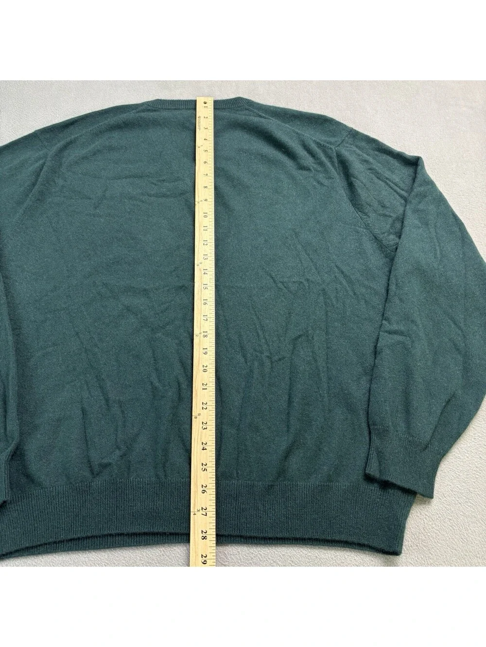 Club Room Estate Cashmere V Neck Sweater Size 2XL Green New With Tags